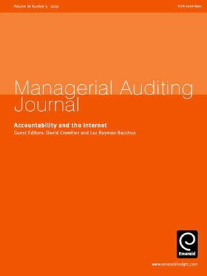 cover image of Managerial Auditing Journal, Volume 18, Issue 3
